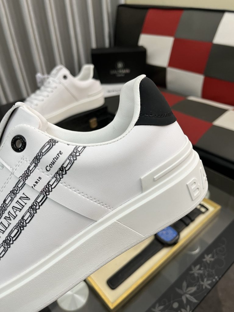 BALMAIN パリ メンズ スニーカー 白 1色 ᐅ - 画像 7