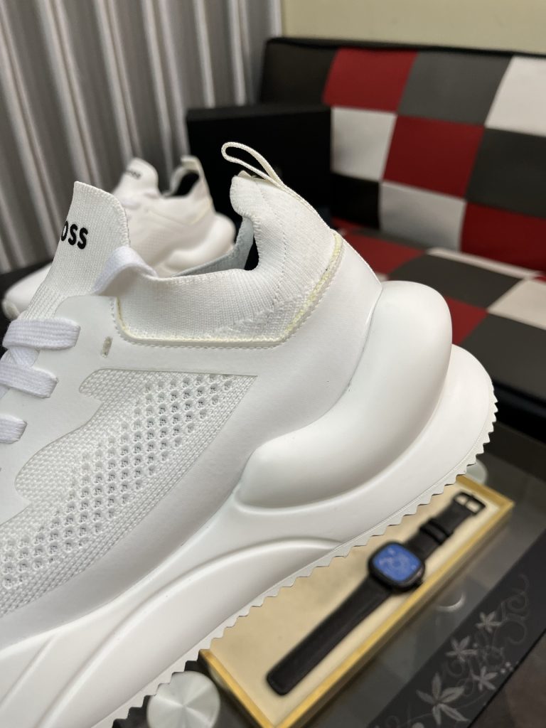 HUGO BOSS 男士运动鞋 白色 36-46 网面透气 舒适休闲鞋 🥾 - 画像 7