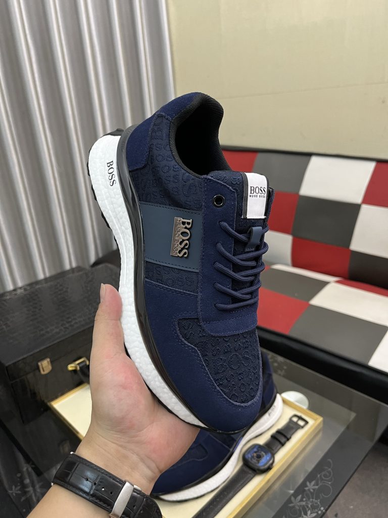 HUGO BOSS メンズ スニーカー ブルー 一足 62 本格的な履き心地 サイズ展開豊富 🦿 - 画像 4