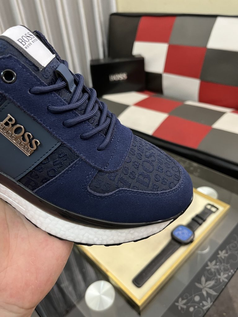 HUGO BOSS メンズ スニーカー ブルー 一足 62 本格的な履き心地 サイズ展開豊富 🦿 - 画像 6
