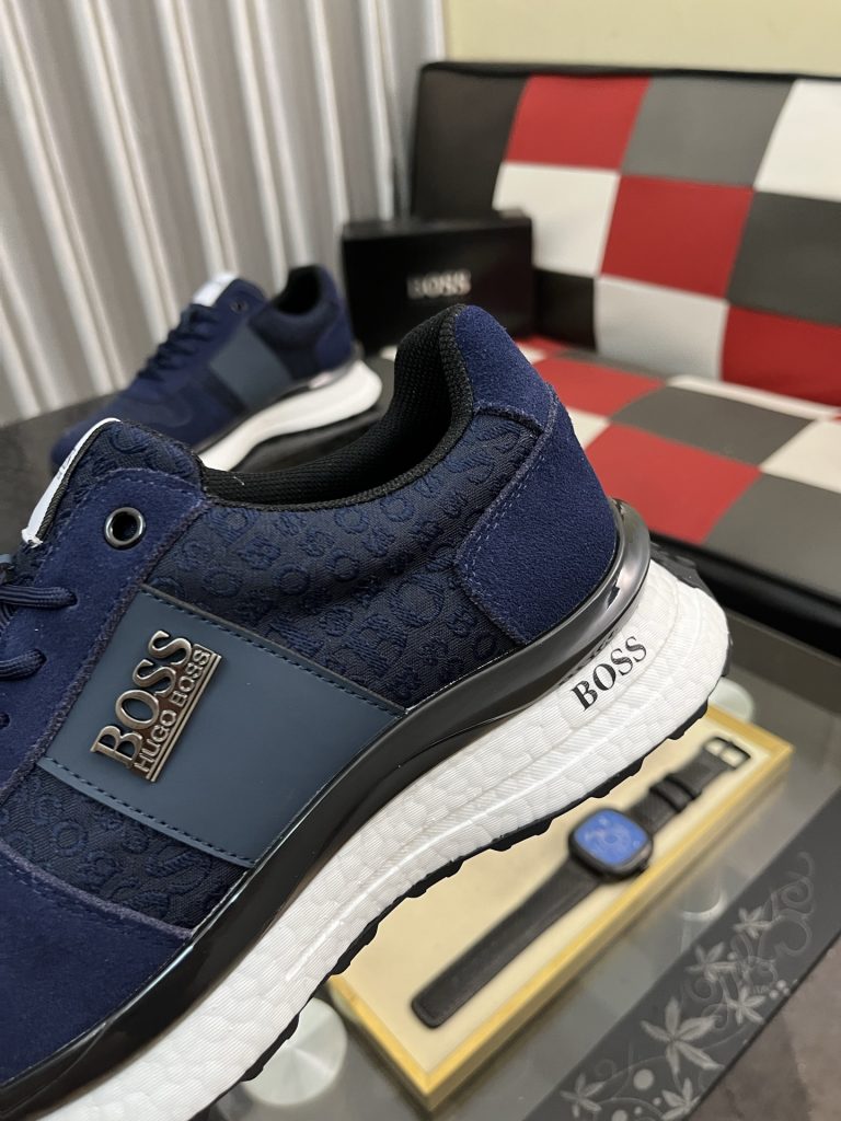 HUGO BOSS メンズ スニーカー ブルー 一足 62 本格的な履き心地 サイズ展開豊富 🦿 - 画像 7