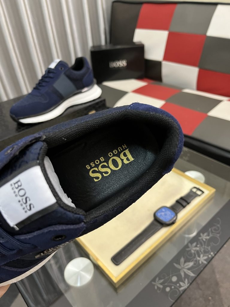 HUGO BOSS メンズ スニーカー ブルー 一足 62 本格的な履き心地 サイズ展開豊富 🦿 - 画像 8