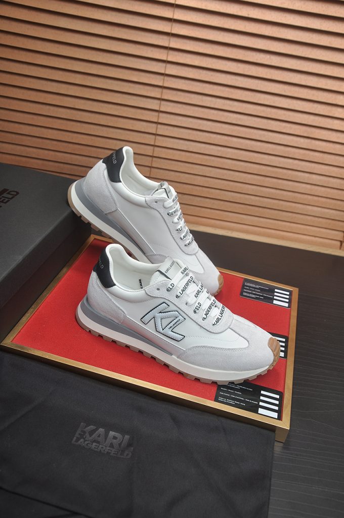 KARL LAGERFELD 男性 スニーカー ホワイト ファッション ブランド ストリートスタイル 🌟 - 画像 6