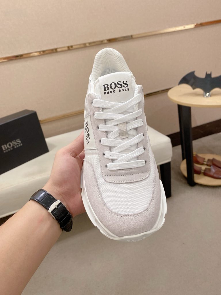HUGO BOSS メンズ スニーカー ホワイト グレー 2色展開 シンプルデザイン 人気モデル 🎩 - 画像 2