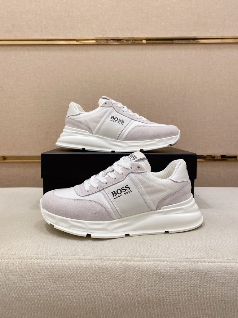 HUGO BOSS メンズ スニーカー ホワイト グレー 2色展開 シンプルデザイン 人気モデル 🎩 - 画像 7