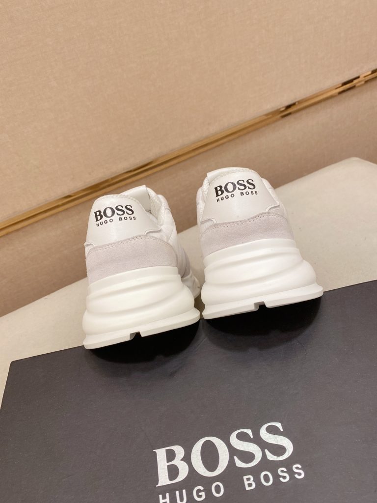 HUGO BOSS メンズ スニーカー ホワイト グレー 2色展開 シンプルデザイン 人気モデル 🎩 - 画像 8