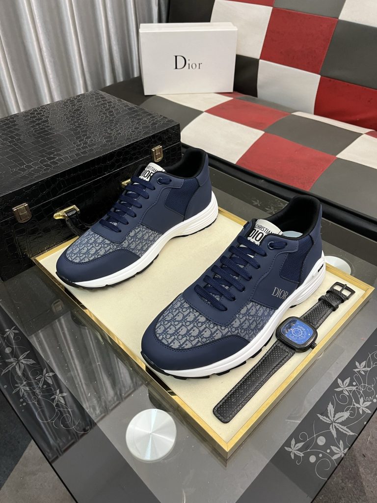 Dior メンズ スニーカー 00181 ブルー シューズ 1足 3色入 🧢 - 画像 2