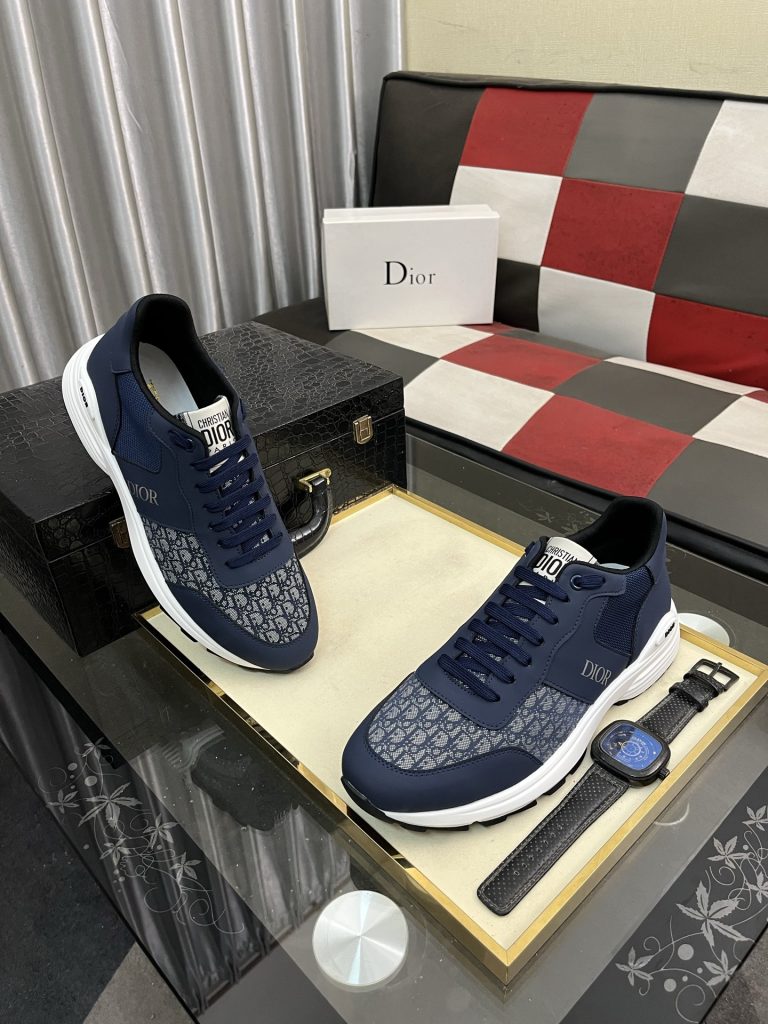 Dior メンズ スニーカー 00181 ブルー シューズ 1足 3色入 🧢 - 画像 3