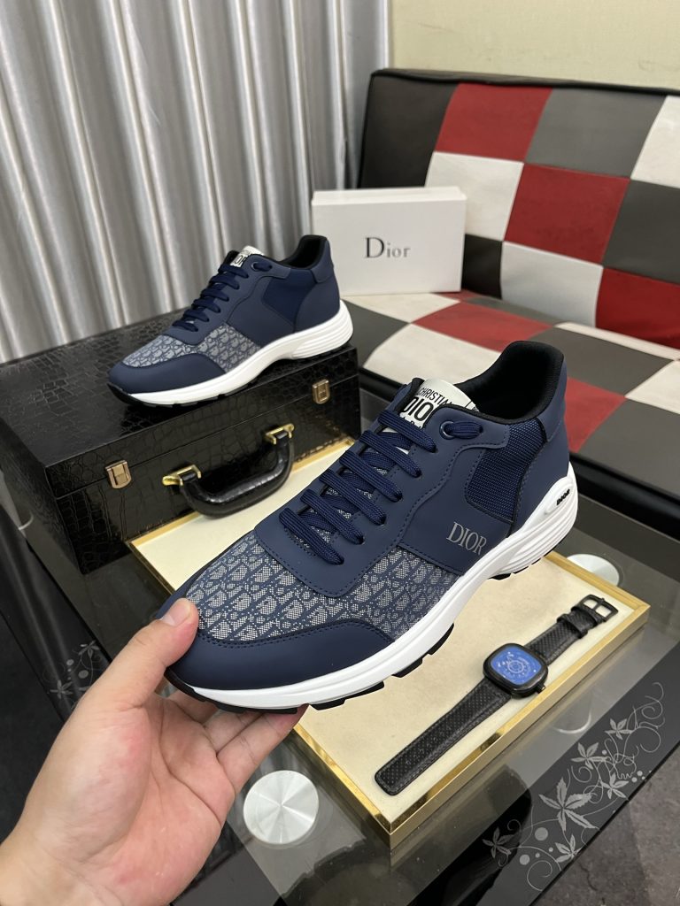 Dior メンズ スニーカー 00181 ブルー シューズ 1足 3色入 🧢 - 画像 5