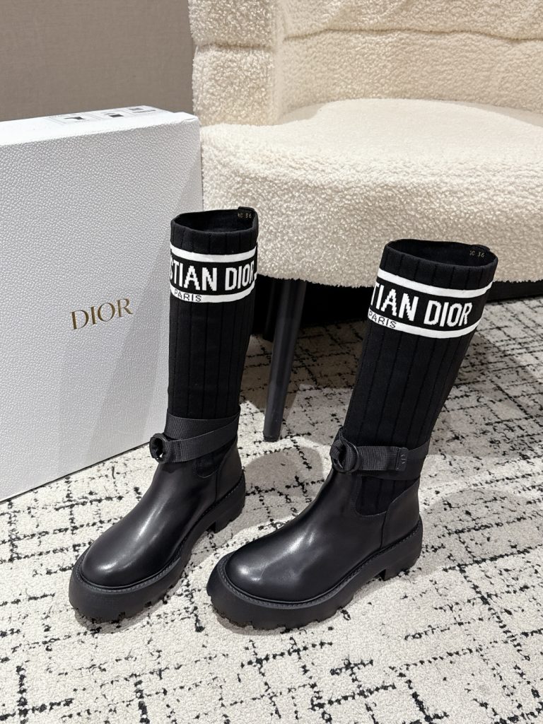 Dior レディース ブーツ ブラック ニットソール シューズ 1色 あの日 - 画像 2
