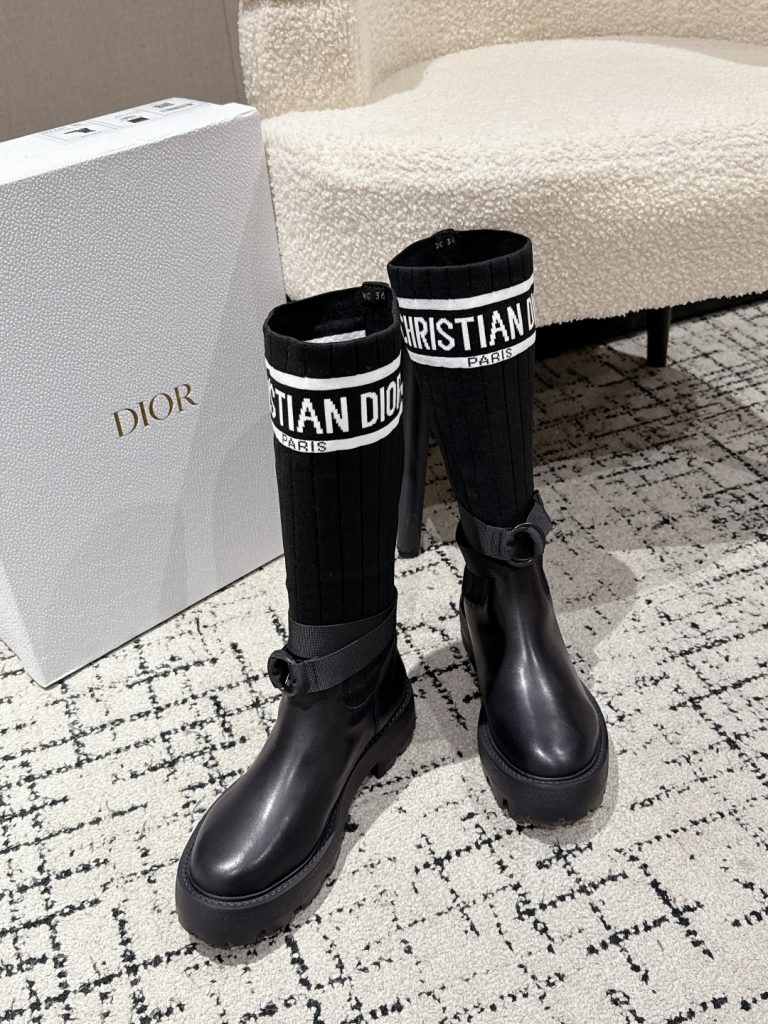 Dior レディース ブーツ ブラック ニットソール シューズ 1色 あの日 - 画像 3