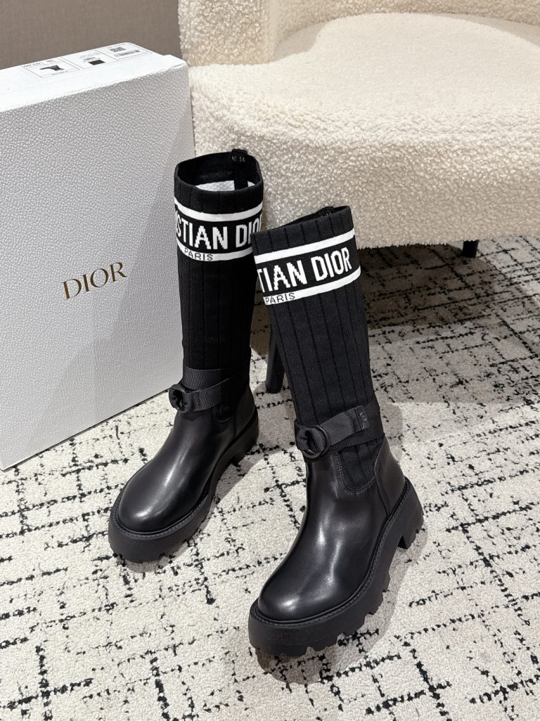 Dior レディース ブーツ ブラック ニットソール シューズ 1色 あの日 - 画像 4