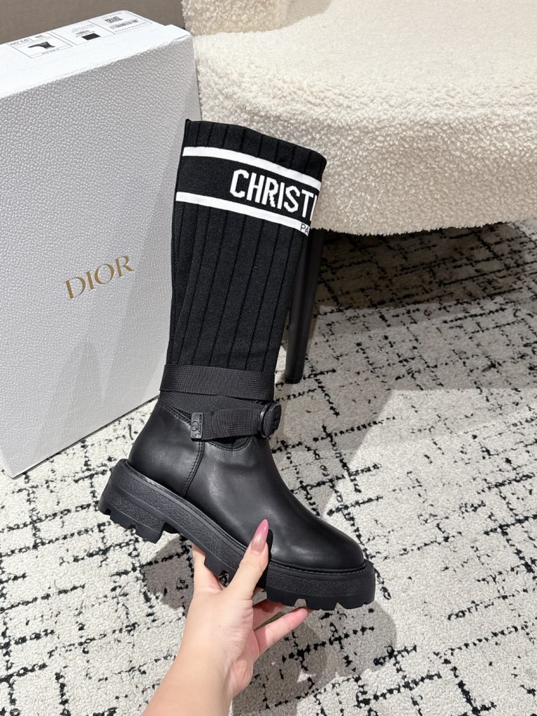 Dior レディース ブーツ ブラック ニットソール シューズ 1色 あの日 - 画像 5