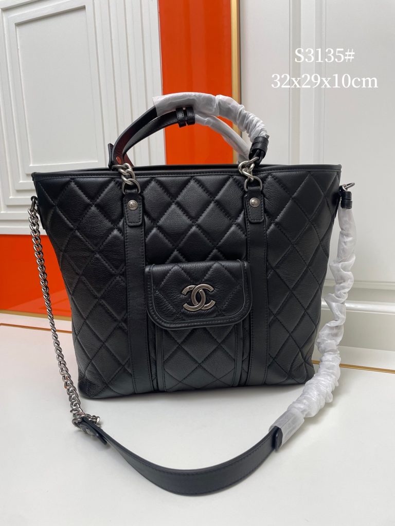 CHANEL　シャネル　ショルダーバッグ　 ブラック　レディースバッグ　大きめ　トートバッグ　ハンドバッグ　２WAY　通勤OK - 画像 2