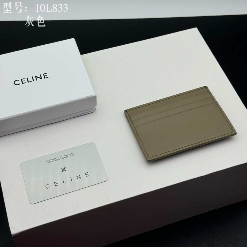 CELINE シリコンカードケース グレー 10L833 シルバーメタル デザイン 軽量 軽便 カード収納 1枚入れ - 画像 2