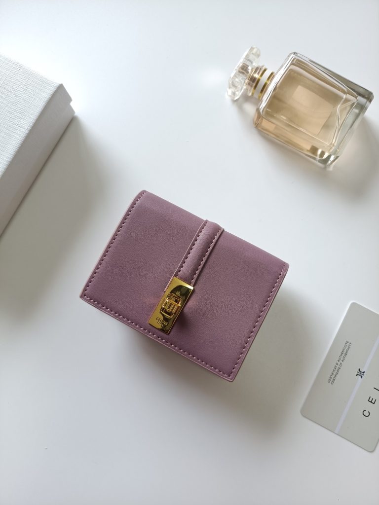 CELINE セリーヌ スモールウォレット ラベンダー 2つ折り 長財布 レディース - 画像 2