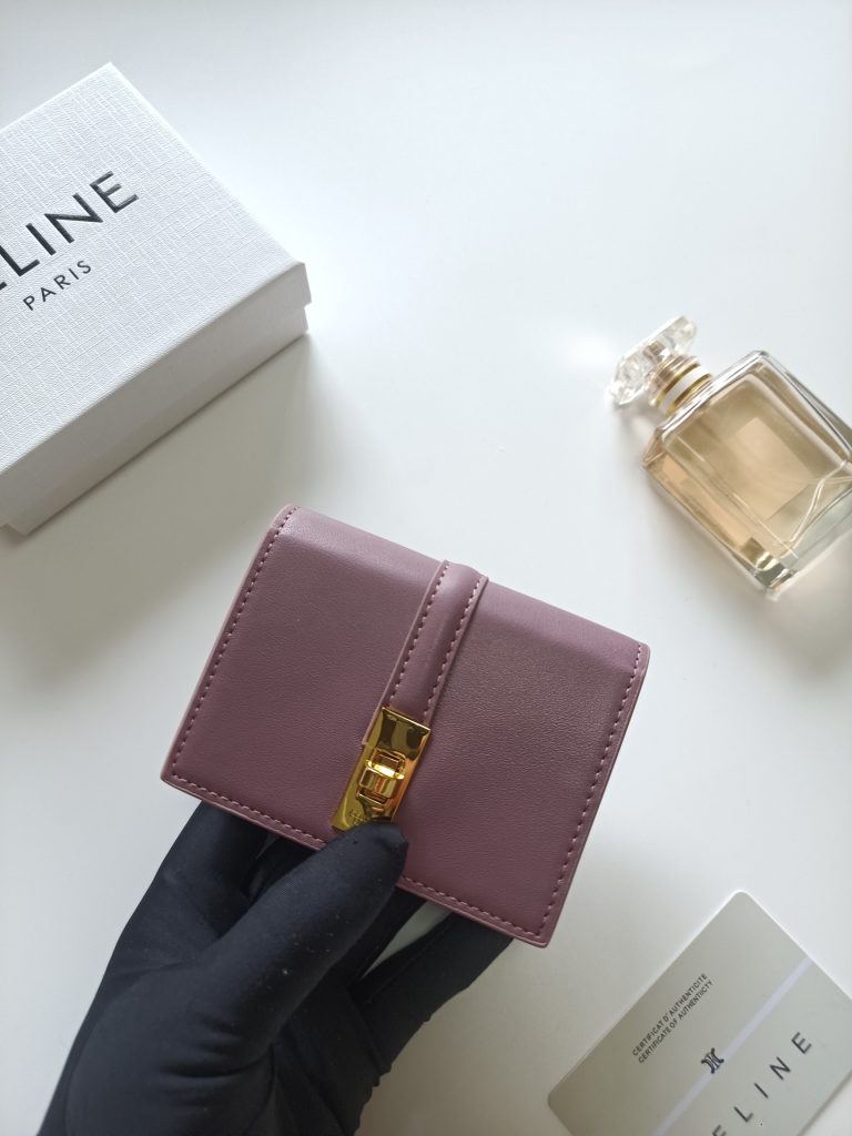 CELINE セリーヌ スモールウォレット ラベンダー 2つ折り 長財布 レディース - 画像 4