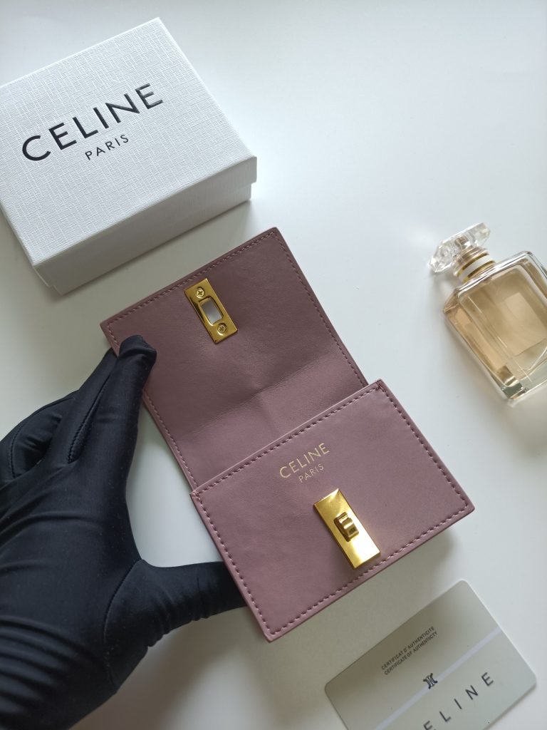 CELINE セリーヌ スモールウォレット ラベンダー 2つ折り 長財布 レディース - 画像 5