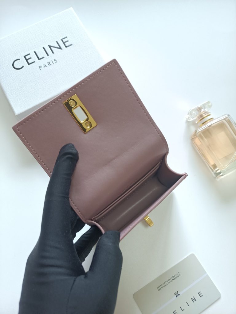 CELINE セリーヌ スモールウォレット ラベンダー 2つ折り 長財布 レディース - 画像 6