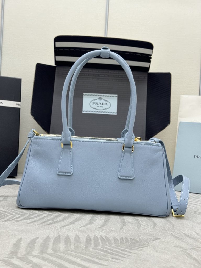 プラダ ミニトート ブルーグレー ショルダー付き レディース ハンドバッグ - 画像 2