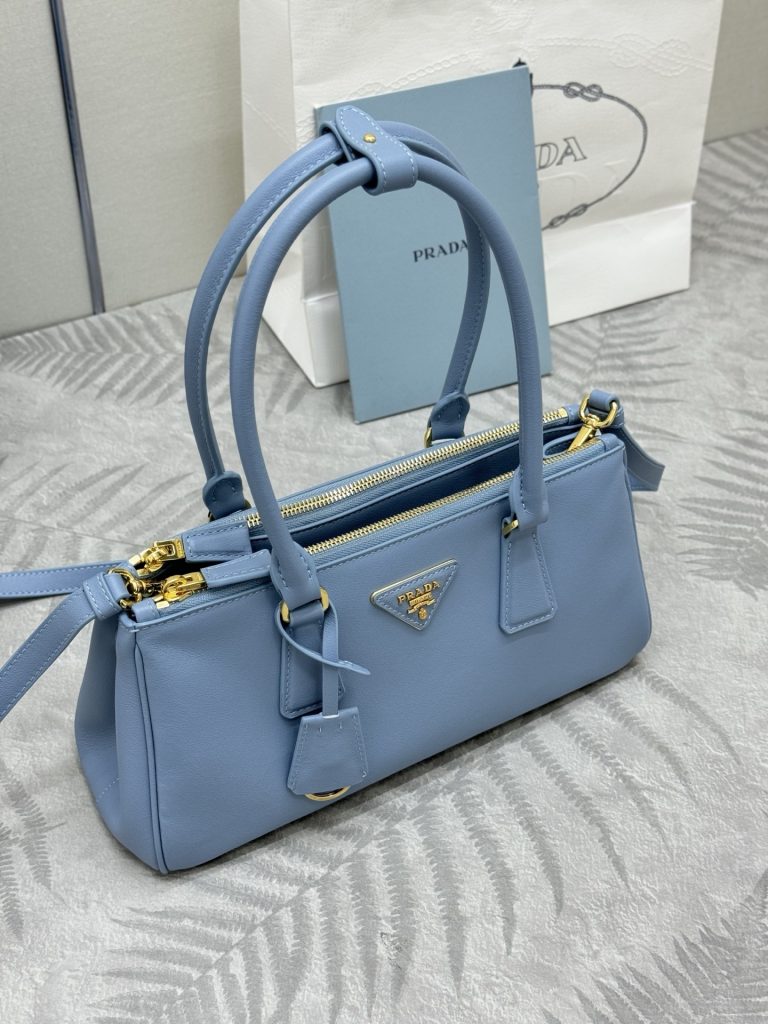 プラダ ミニトート ブルーグレー ショルダー付き レディース ハンドバッグ - 画像 3