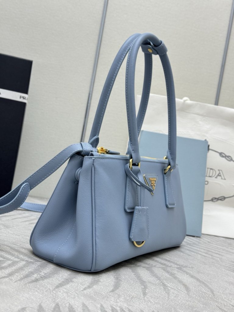 プラダ ミニトート ブルーグレー ショルダー付き レディース ハンドバッグ - 画像 4