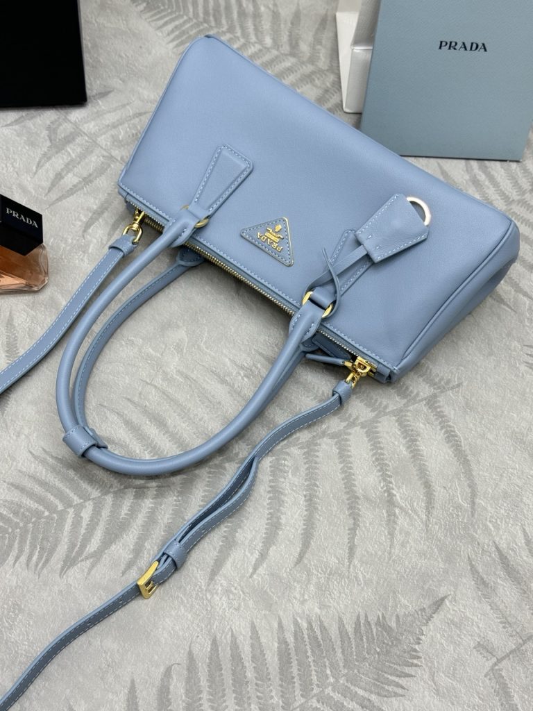 プラダ ミニトート ブルーグレー ショルダー付き レディース ハンドバッグ - 画像 5