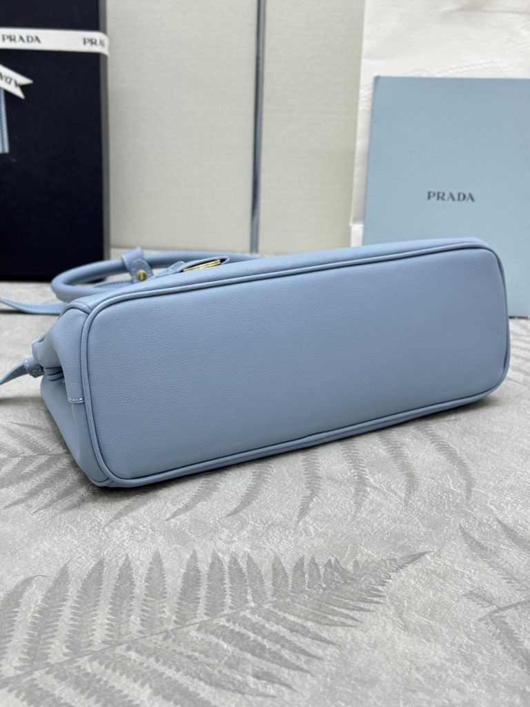プラダ ミニトート ブルーグレー ショルダー付き レディース ハンドバッグ - 画像 6