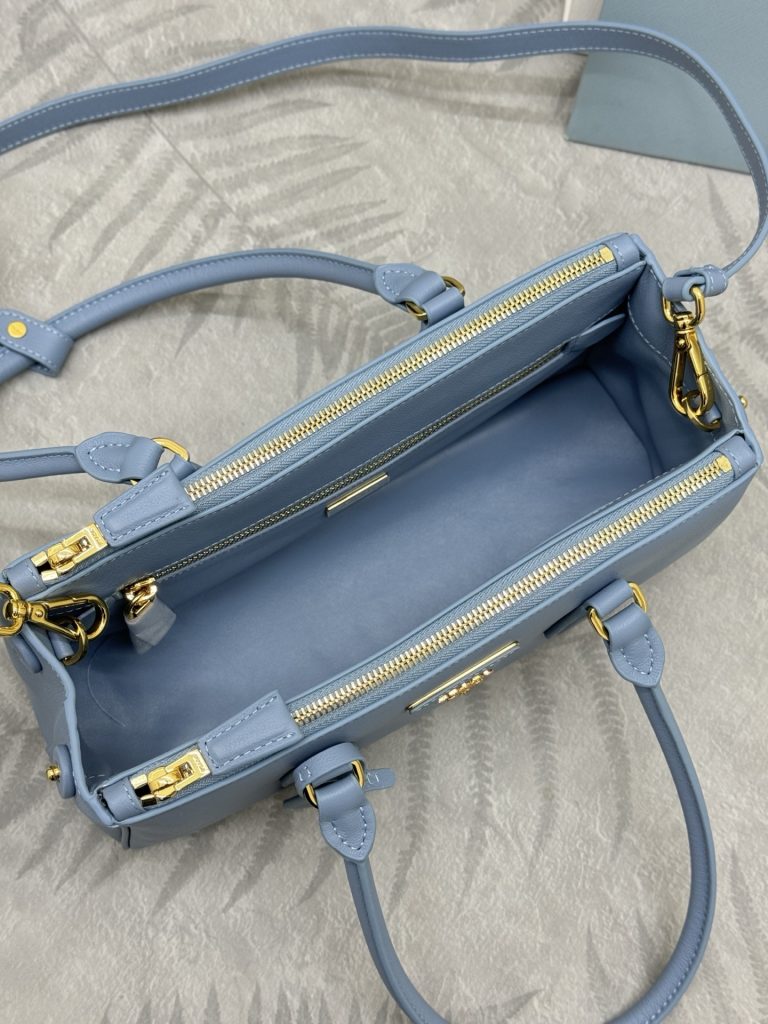 プラダ ミニトート ブルーグレー ショルダー付き レディース ハンドバッグ - 画像 8