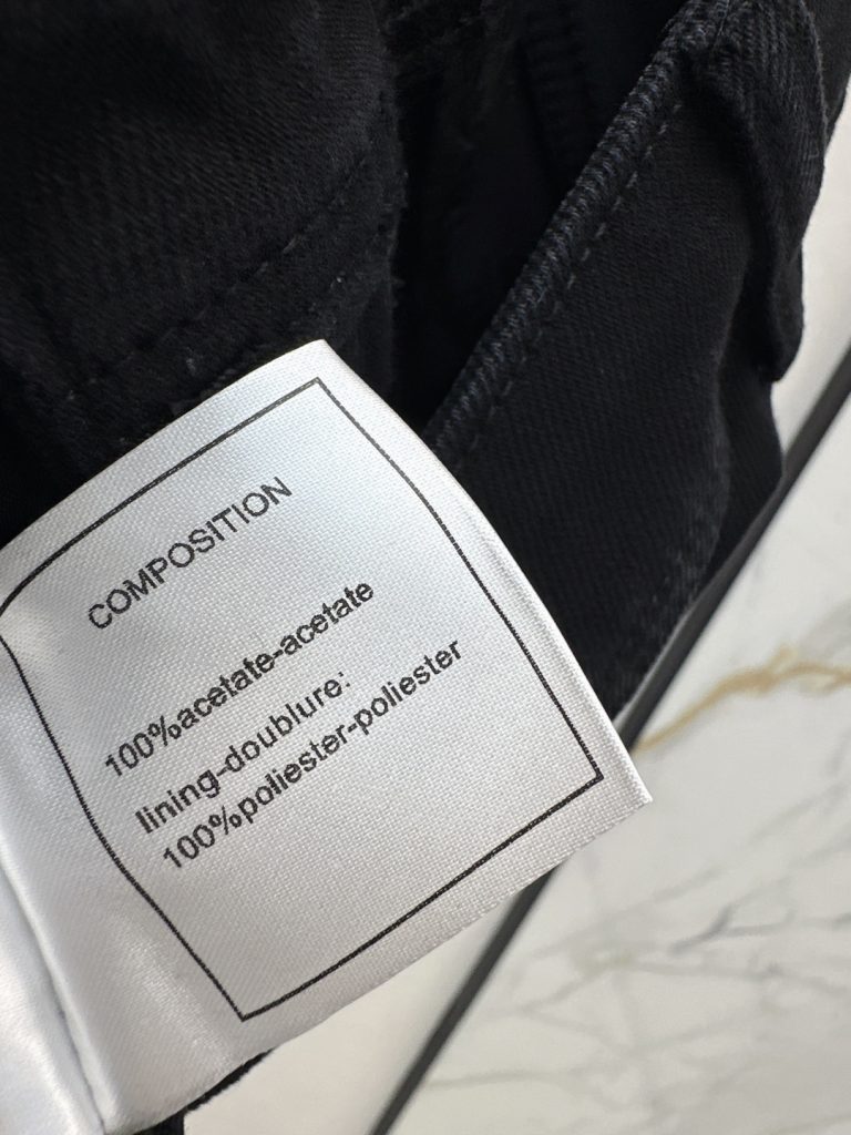 CHANEL 290 Cha家 25Ss リブ入り フレアジーンズ ブラック/ネイビー - 画像 8