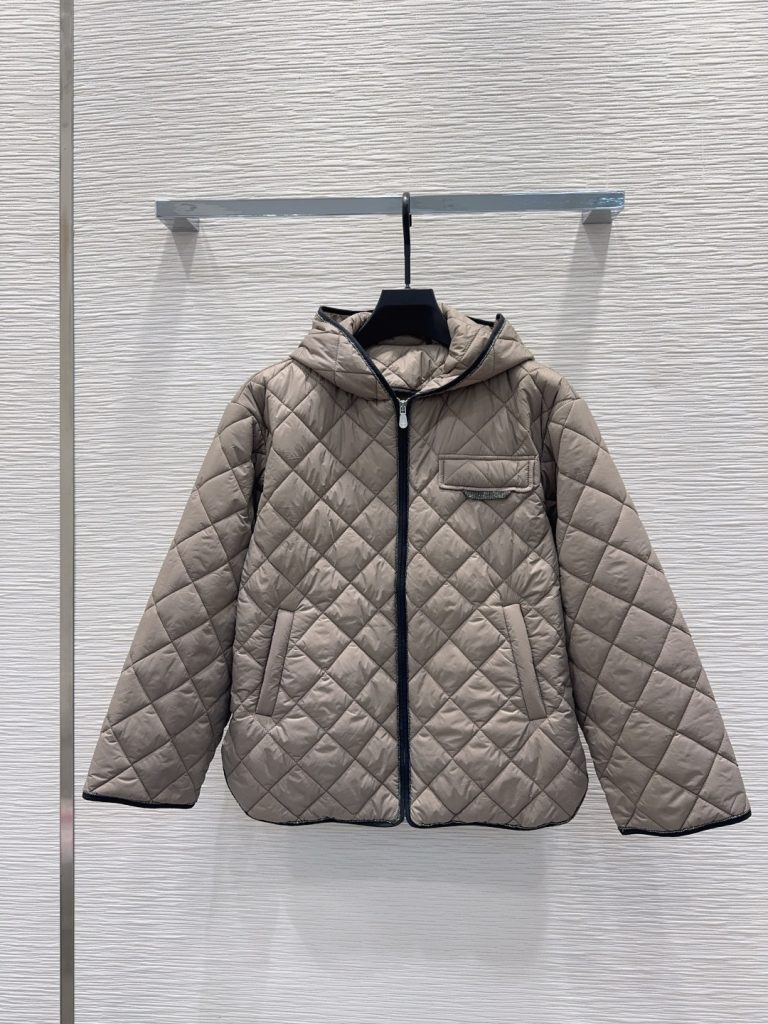Brunello Cucinelli 370 2025FW ダウンジャケット カンフーロゴ 100%綿 ベージュ - 画像 3