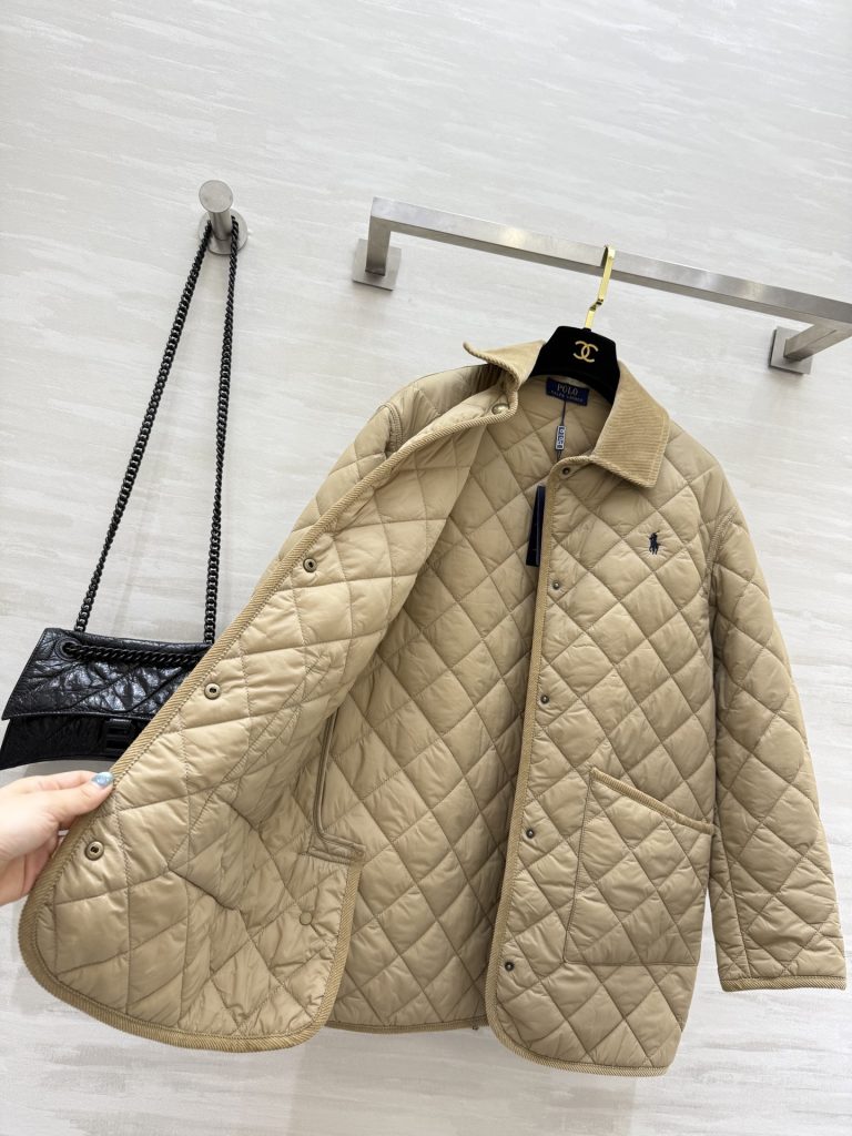 POLO RALPH LAUREN 470 ダウンジャケット ライトウェイト コットン カーキ - 画像 7