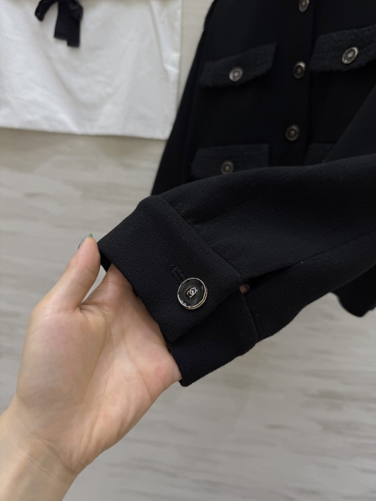 CHANEL 570 Chane2 秋冬 オールドスタイル ロゴ入り ブラック 100%ウール - 画像 4