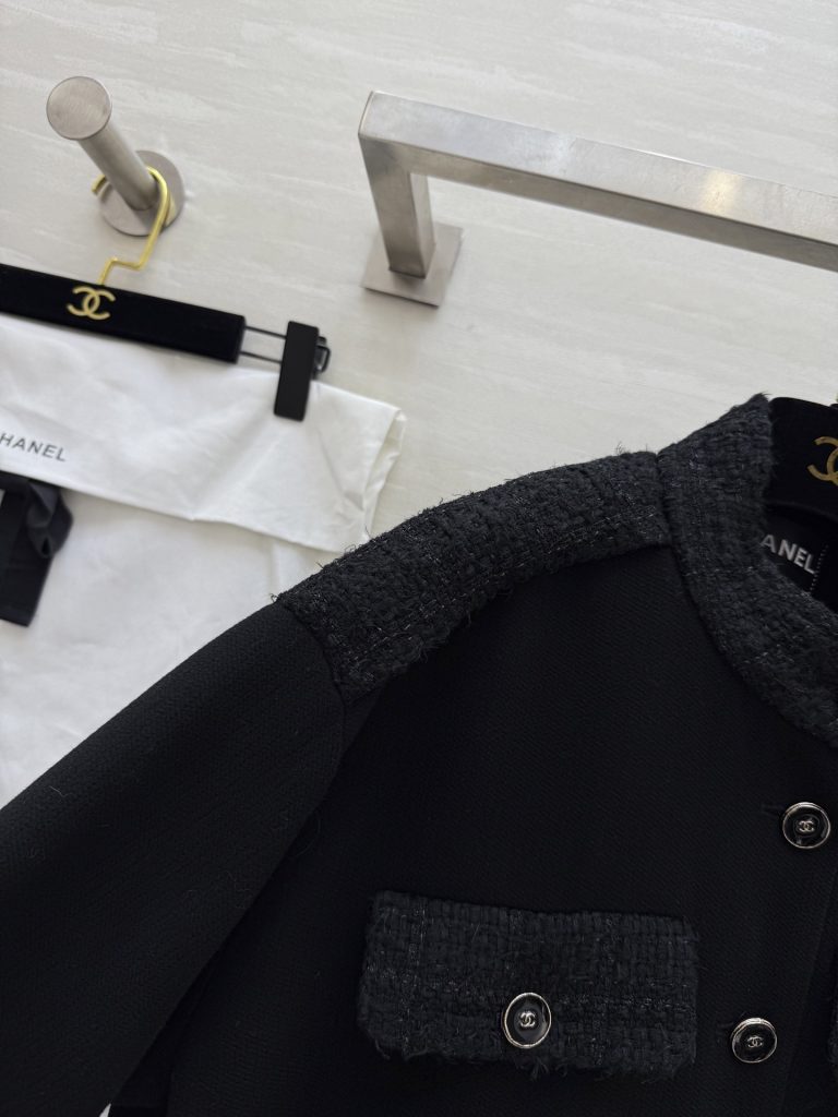 CHANEL 570 Chane2 秋冬 オールドスタイル ロゴ入り ブラック 100%ウール - 画像 6