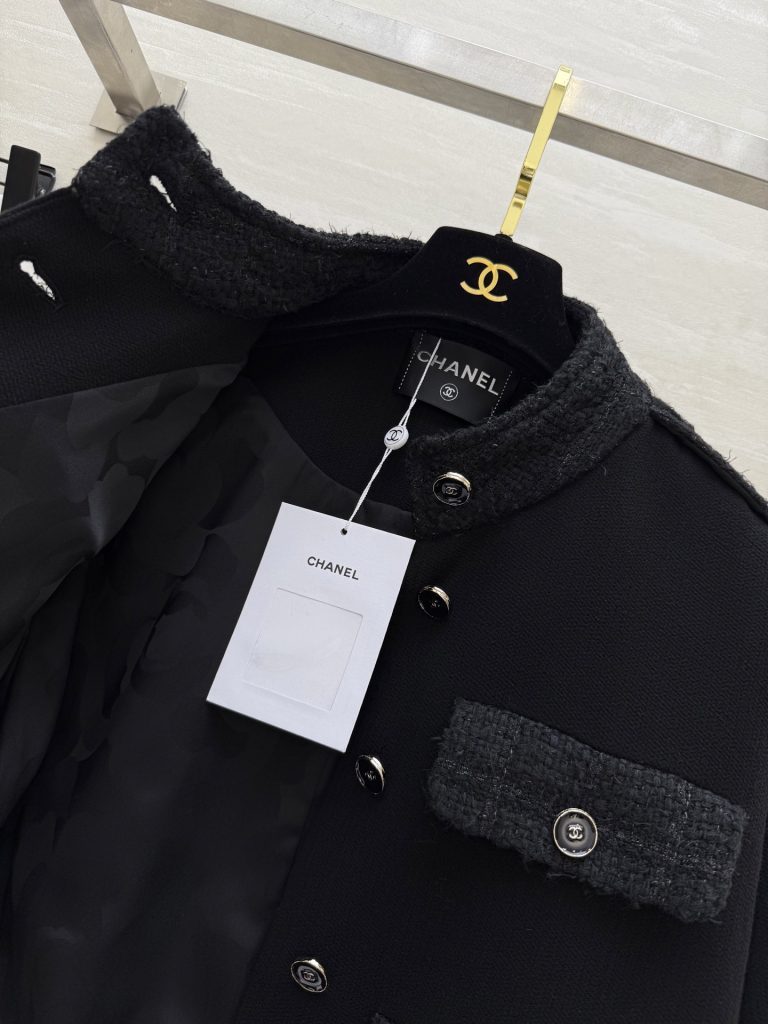 CHANEL 570 Chane2 秋冬 オールドスタイル ロゴ入り ブラック 100%ウール - 画像 8