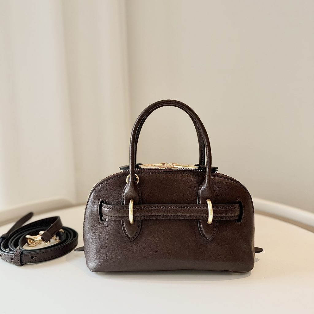Miu Miu レディース バッグ トート レザー 茶色|コンパクト| MADE IN ITALY - 画像 2