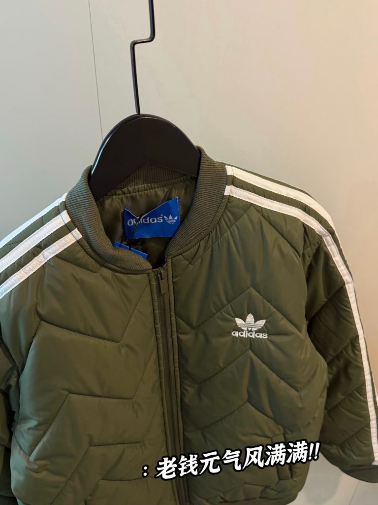 ADIDAS ブランケットジャケット ブラックライン ボンバージャケット アウター オリーブグリーン ナイロン - 画像 4