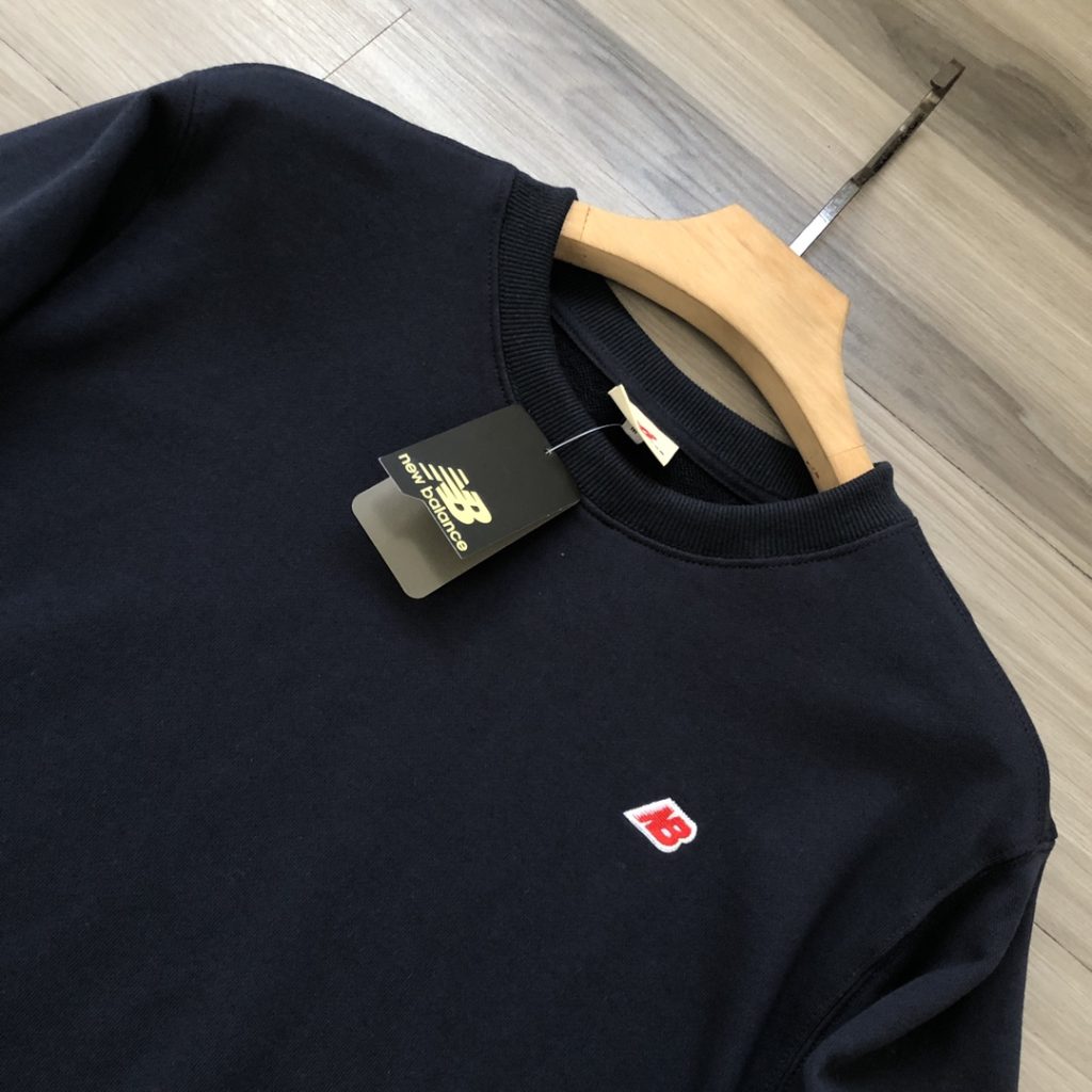NEW BALANCE スウェットシャツ クルーネック 100%コットン 軽量 カジュアル ブラック グレー ホワイト - 画像 8