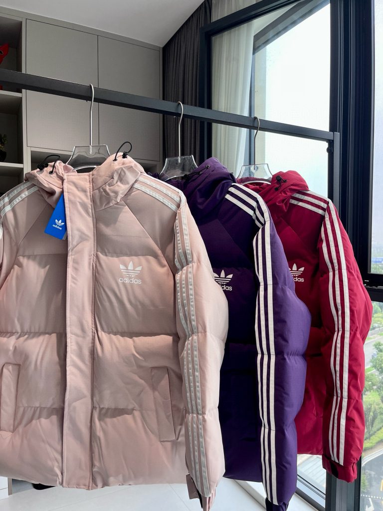 adidas ダウンジャケット 3ストライプス フード付き ミニサイズ パステルカラー展開 ポリエステル - 画像 7