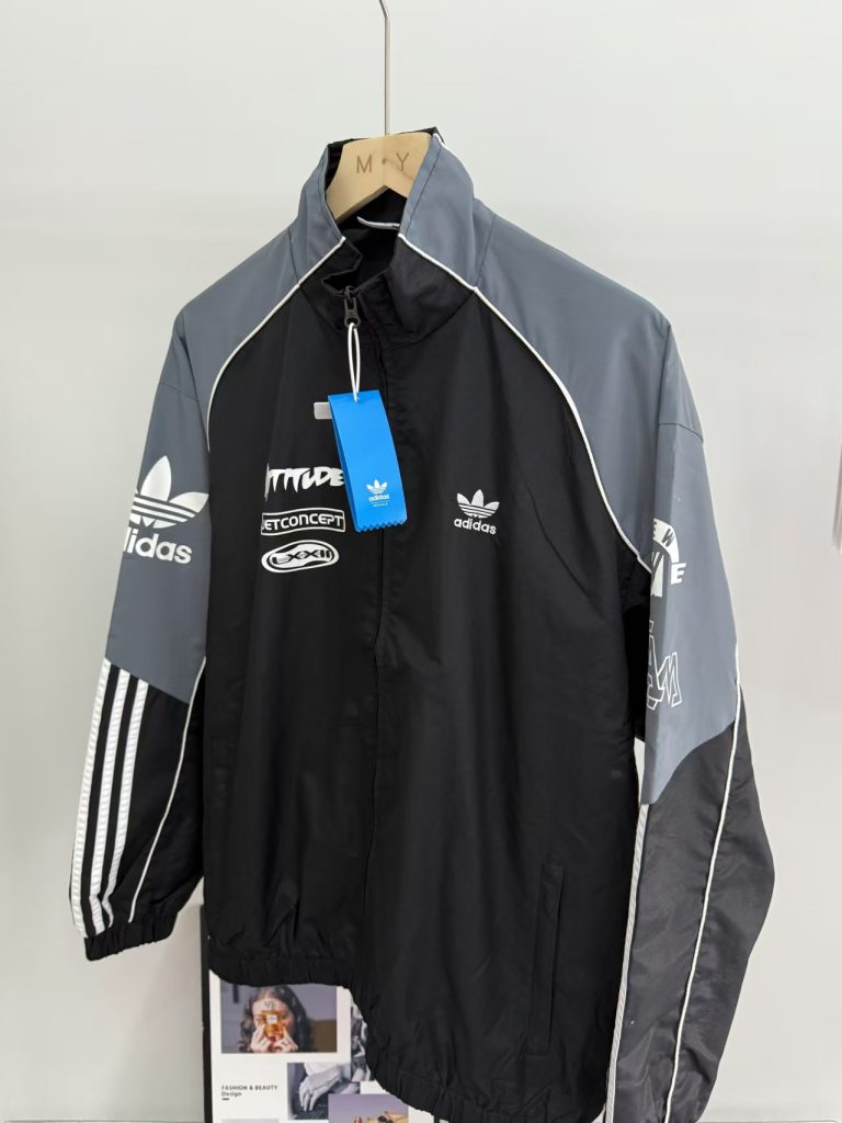 adidas トラックジャケット メンズ スポーツウェア カジュアル デザインロゴ 3色展開 ブラック ブルー グレー - 画像 8