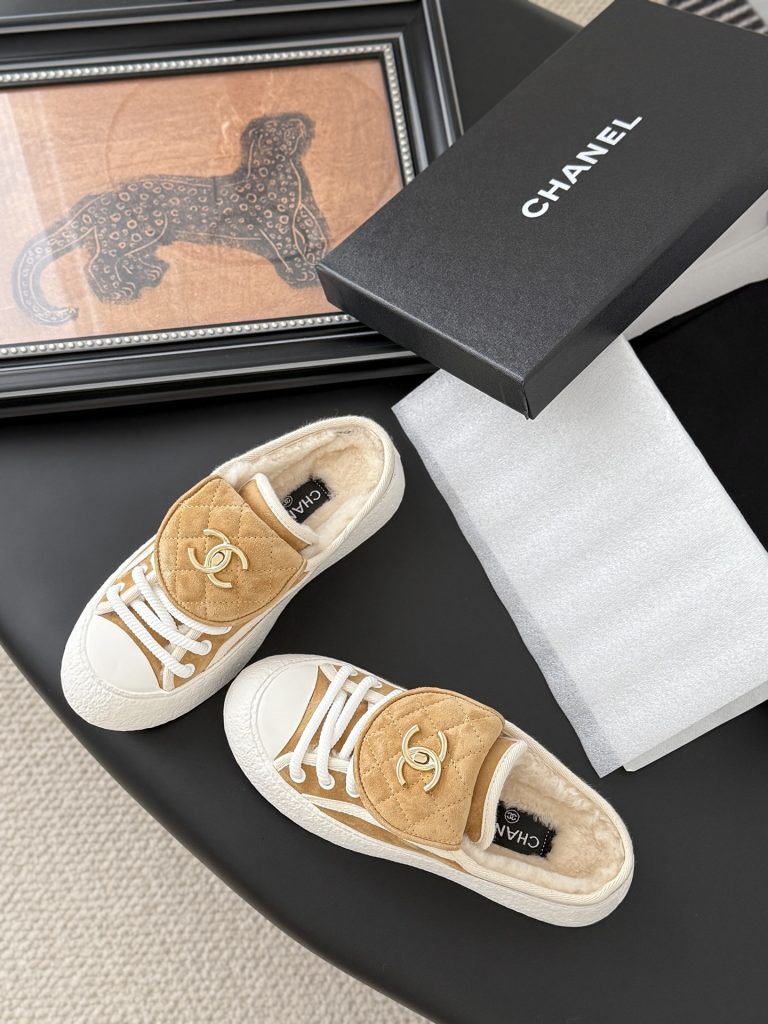 CHANEL シューズ レディース メンズ 兼用 ファッション プレーン ベージュ 軽量 撥水 通勤 通学 レトロ シンプル 丸洗いOK - 画像 6