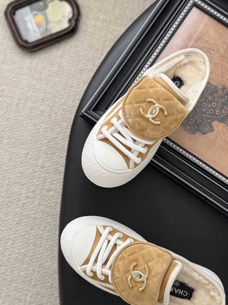 CHANEL シューズ レディース メンズ 兼用 ファッション プレーン ベージュ 軽量 撥水 通勤 通学 レトロ シンプル 丸洗いOK - 画像 8