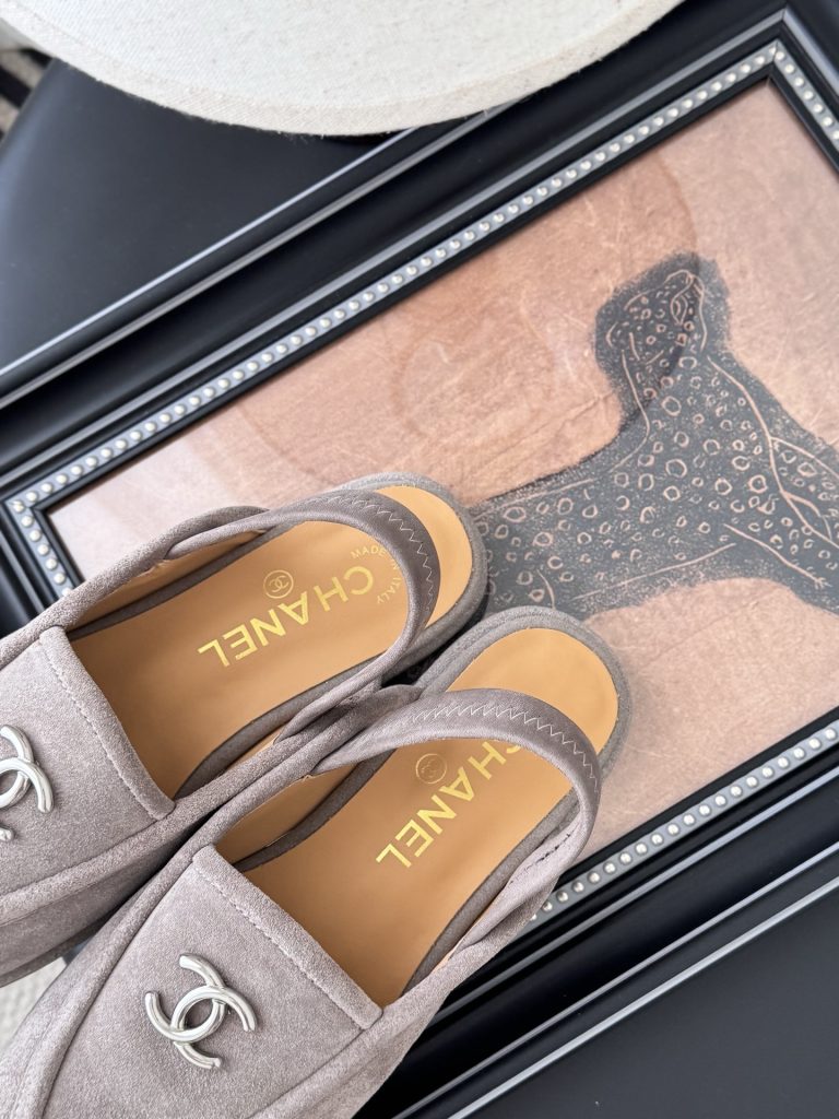 CHANEL シャネル ローファー レディース メンズ 兼用 ファッション ベージュ 通勤 通学 2WAY シンプル 高級感 - 画像 8