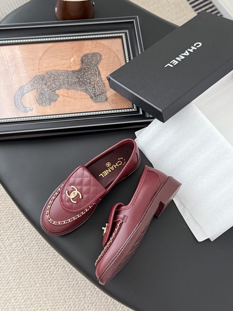 CHANEL シャネル ローファー レディース メンズ兼用 通勤 通学 シンプル ブラウン 2WAY 高級感 ローファー 00083 - 画像 4