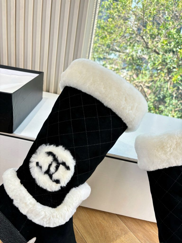 CHANEL シャネル ブーツ レディース メンズ 兼用 保温 軽量 通勤 通学 ブラック - 画像 8