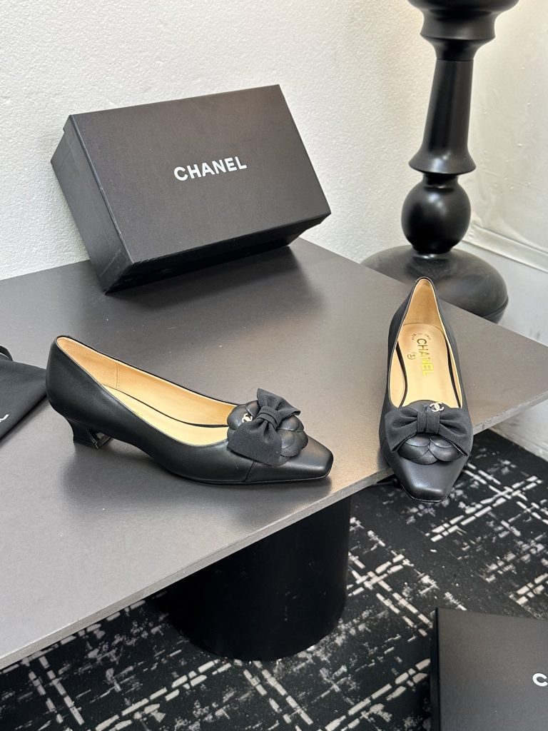 Chanel シューズ レディース メンズ 兼用 フラット ローヒール ファッション ブラック 通勤 通学 丸洗いOK 肌触り抜群 黒 - 画像 3