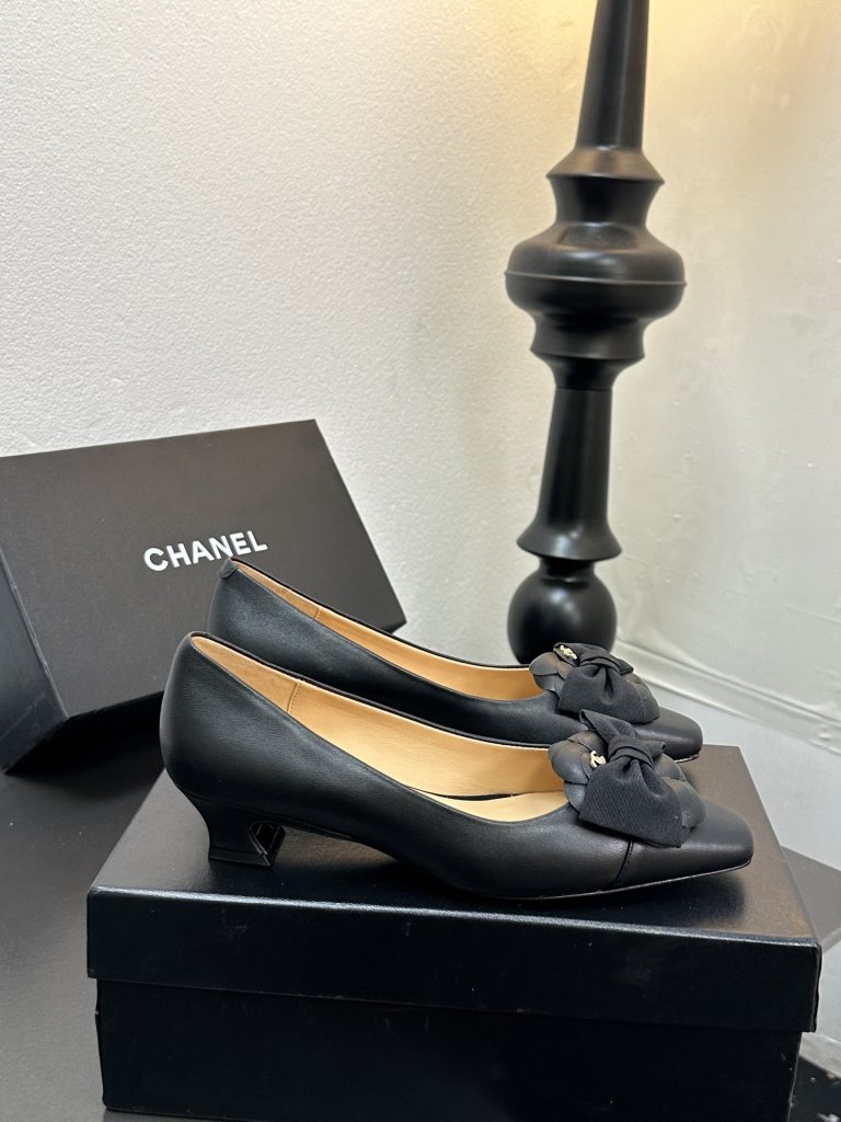 Chanel シューズ レディース メンズ 兼用 フラット ローヒール ファッション ブラック 通勤 通学 丸洗いOK 肌触り抜群 黒 - 画像 4