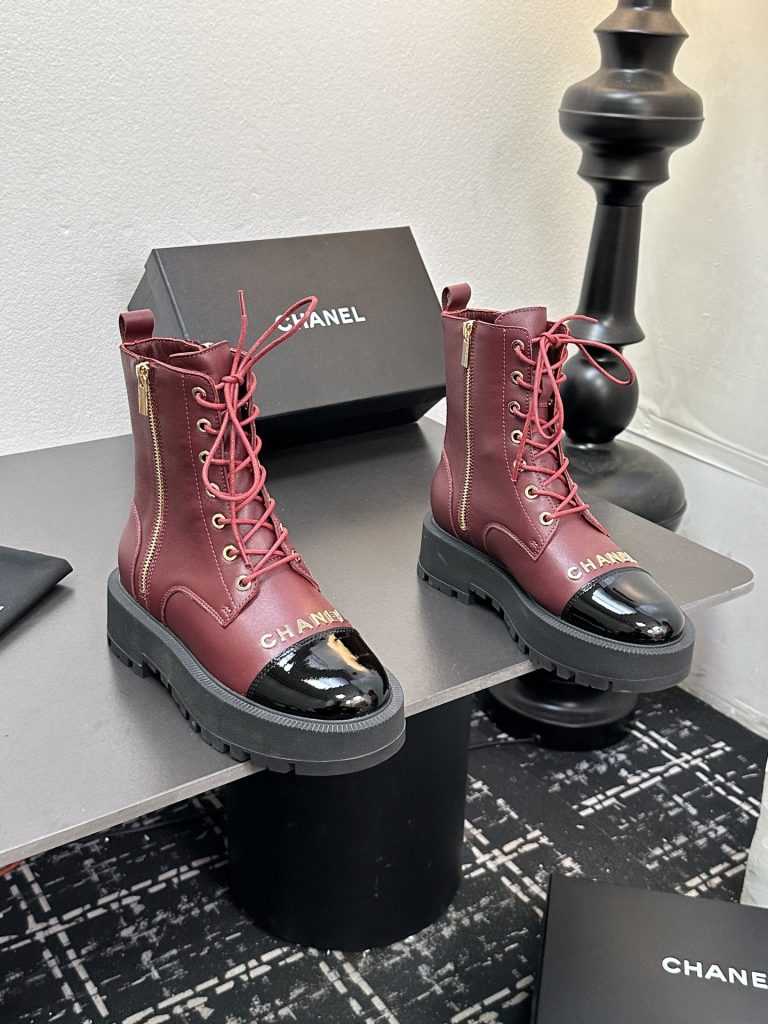 CHANEL チャンネル ブーツ レディース メンズ 兼用 通勤 通学 レトロ ブラック レッド シンプル 2WAY 2024年春夏 新作 1100 - 画像 2