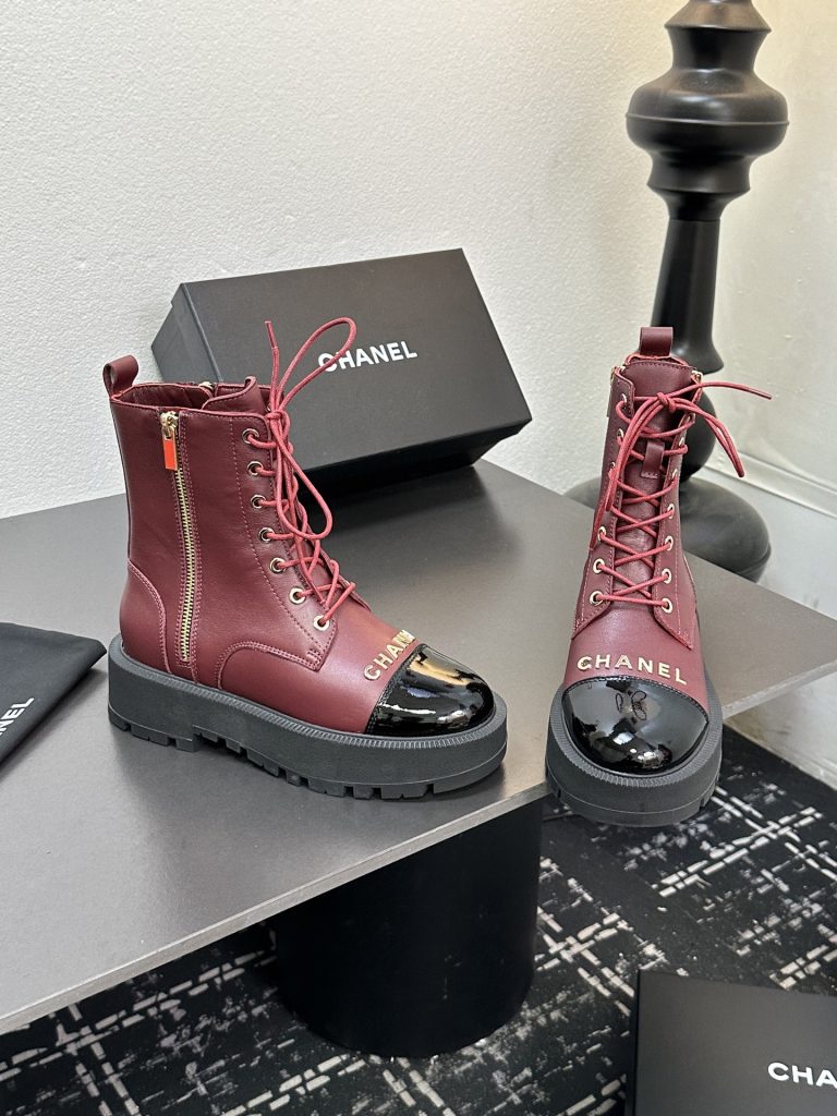 CHANEL チャンネル ブーツ レディース メンズ 兼用 通勤 通学 レトロ ブラック レッド シンプル 2WAY 2024年春夏 新作 1100 - 画像 3