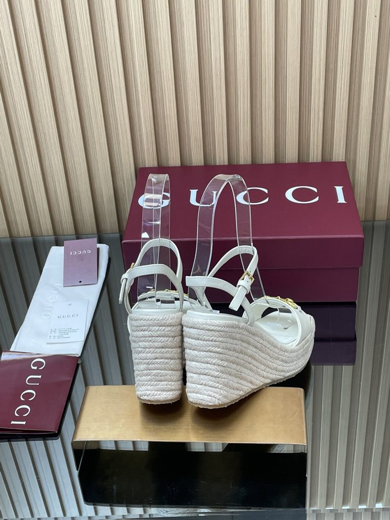 GUCCI グッチ フラットシューズ インソール付き レディース 白色 - 画像 5